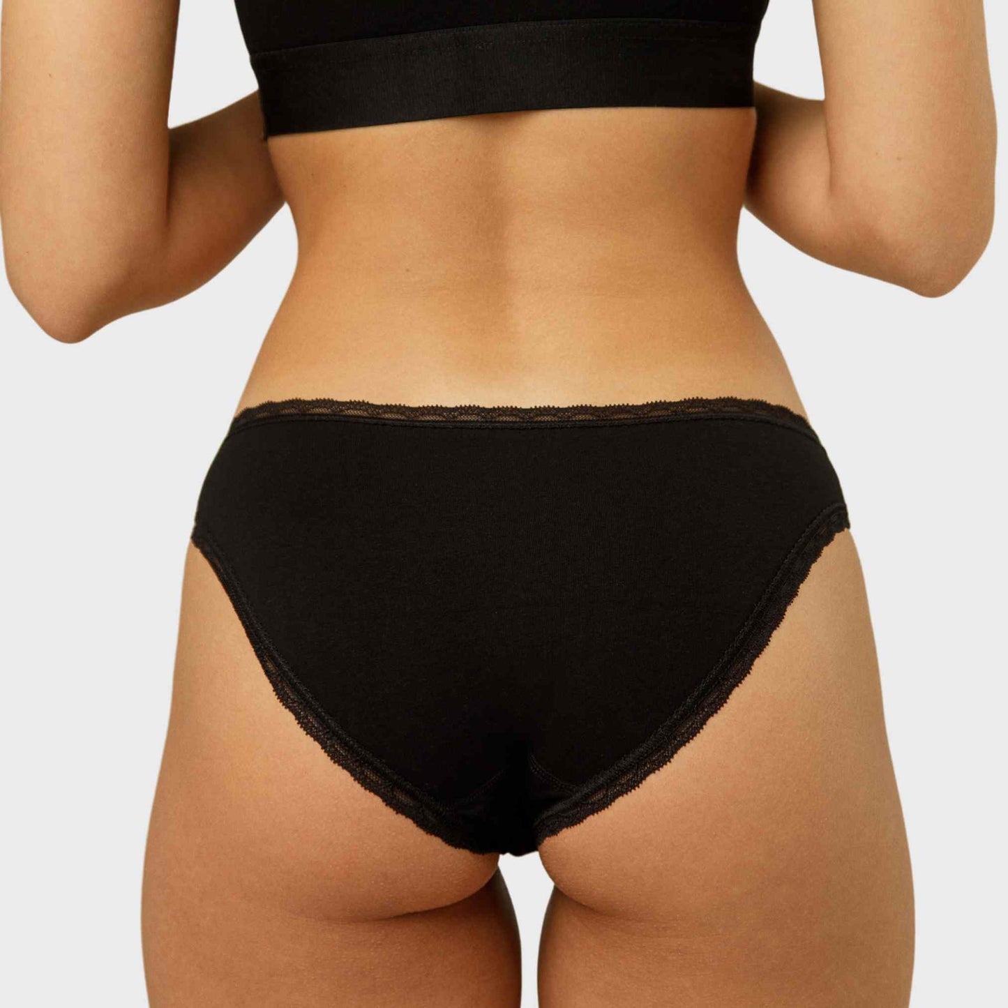 Majtki z bawełny organicznej BIKINI BLACK