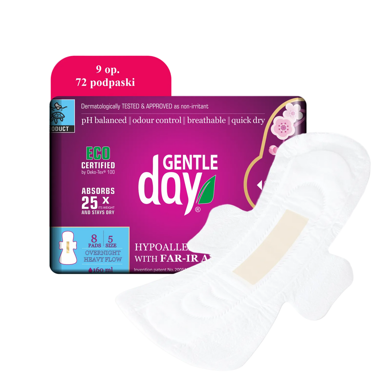 Zestaw podpasek na noc, 9 op