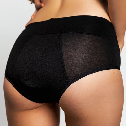Majtki menstruacyjne boyshort z niskim stanem