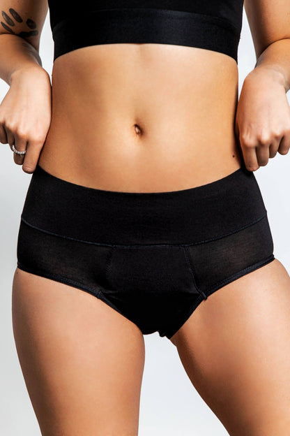 Majtki menstruacyjne boyshort z niskim stanem